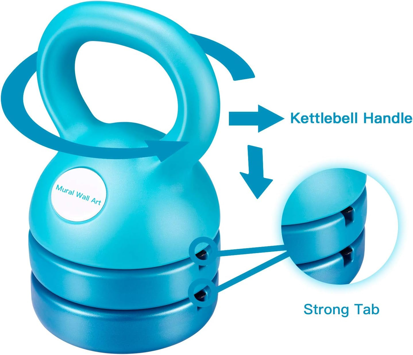 Kettlebell Weight Set 5-12 Pounds: Strength Training Adjustable Dumbbell Fitness Equipment for Home Gym Clearance Workout & Exercise Suitable for Women Men Kids,Teal